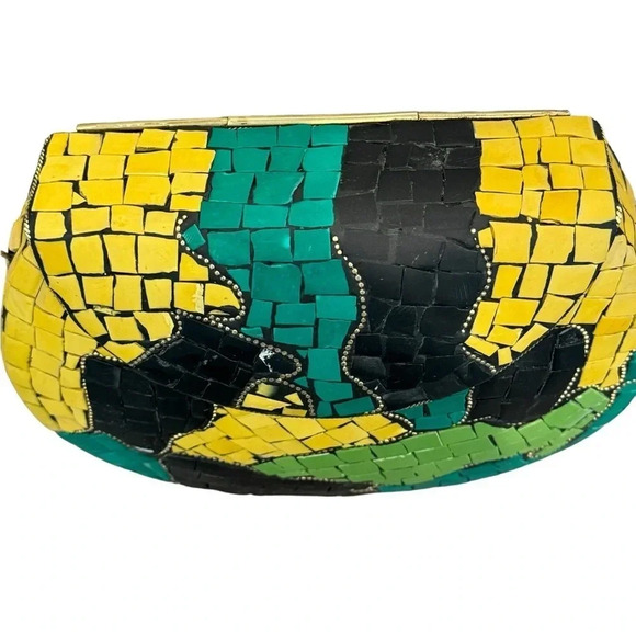 RAMLA NWT HANDMADE MOSAIC METAL BAG - Picture 4 of 7
